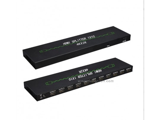 4K 10 Port 1x10 HDMI Splitter Video splitter Box for HDTV Market CCTV camera 3D Blu-Ray HD-DVD PS5 Xbox