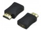 Mini HDMI Female To HDMI Male Adapter 1.4v 3D C Type Gold Adapter