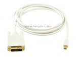 Mini DisplayPort DP Thunderbolt Male to DVI-D Male Cable Cord Adapter Macbook