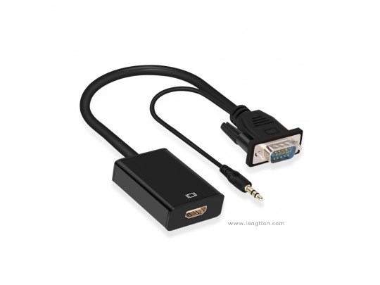 VGA to HDMI TV AV HDTV Video Converter Adapter cable with Audio No power need