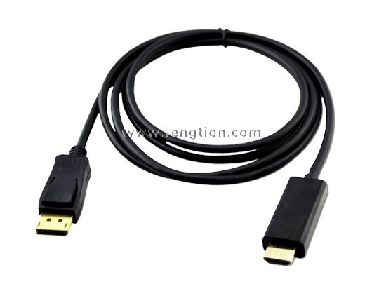 Gold Shell DisplayPort DP male to HDMI male HD 1080P Converter Cable