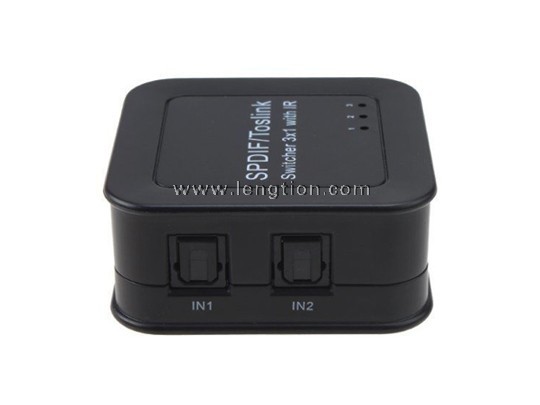 3 Port SPDIF TOSLINK Digital Optical Audio Switch Switcher Box 3x1 with Remote