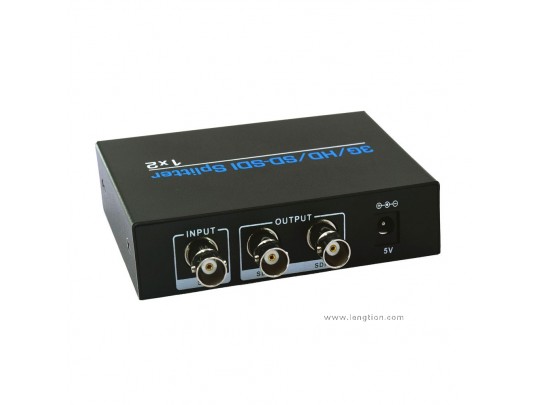 SD-SDI HD-SDI 3G-SDI Splitter 1x2 BNC 1 input and 2 outputs for Monitor Camera DVR VCR CCTV Video Encoder Broadcast