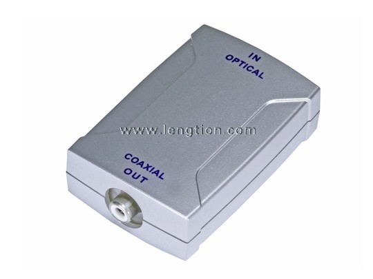 Digital Fiber Optical S/PDIF TosLink Audio to Coaxial Converter for home theater DTS Dolby Digital