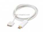 30Pin Dock Male to HDMI Male Adapter AV Cable 1080P for iPhone 4 4S iPad 2 3