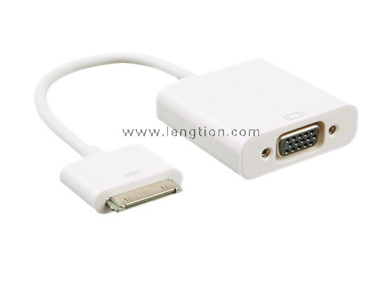 Apple iPad iPhone Dock to VGA Adapter cable