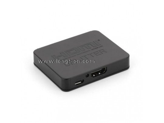 USB powered 1x2 HDMI Amplifier Splitter 1 Input 2 Output Box Hub HDTV 4K 3D