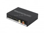 HDMI splitter 1 in 2 out 1x2 switch selector with Audio Extractor SPDIF Optical Toslink and Analog L/R Stereo Output 1080p 3D