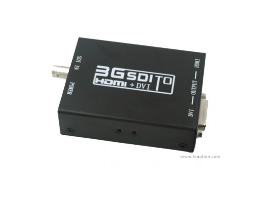 3G SDI to HDMI+DVI Converter Allows SD-SDI HD-SDI and 3G-SDI Signals Shown on HDMI and DVI Displays
