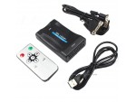 VGA To SCART Composite Video Converter with Remote control NTSC PAL For Camera Home theater