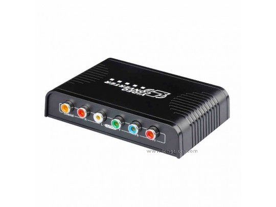 HDMI to YPbPr Component RGB 5RCA Scaler Converter With Digital Coaxial Analog R/L Audio Output For PS3 PS4 Roku STB Blu-ray