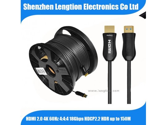 HDMI Fiber Cable 2.0v HDCP2.2 HDR 4K@60hz 18Gbps 20M 30M 40M 50M 60M 100M 150m Over Fiber Optic AOC HDR Extender Cable