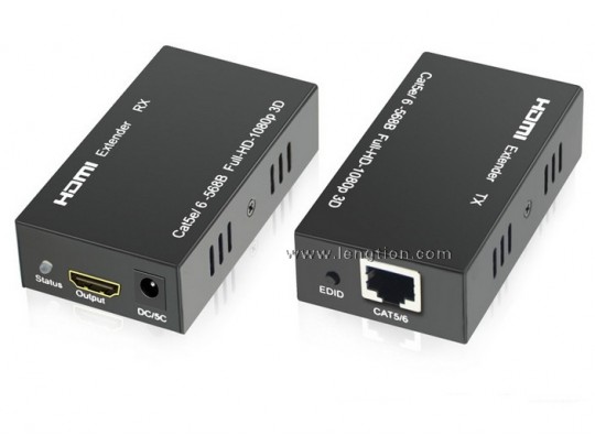 HDMI 50M Extender Over Single Cat 5e/Cat 6 UTP Cables 3D 1080P