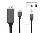Micro 5pin USB C iPhone Android Phone to HDMI HDTV Video Connector HDTV Adapter For Samsung Galaxy S9 iPad Pro