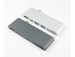 USB C Hub 6 in 1 Type-C 3.1 USB 3.1 Hub Adapter with 2 USB 3.0 PD HDMI SD/TF Card Reader for MacBook Pro iMac XPS Chromebook