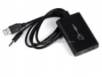 USB 2.0 to HDMI Video Displaylink Graphic Adapter 3.5mm Audio AV Cable Adaptor 1080P HDTV for PC Laptop CRT LCD Monitor