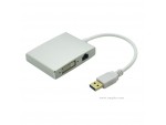 USB 3.0 to HDMI DVI VGA RJ45 Active Adapter Multi Port Monitor External Video Card Adapter 1080p HD Cable
