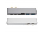 USB C Hub Adapter for MacBook Air 2018 MacBook Pro Type C Hub 100W Power Delivery 40Gbps Thunderbolt 3 4K@60Hz 2xUSB 3.0