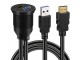 USB 3.0 and HDMI to HDMI Cable USB3.0 AUX Extension Dash Panel Waterproof Car Flush Mount Cable For Car Boat and Motorcycle 