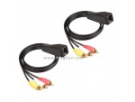 3 RCA to RJ45 Balun Component Video and Audio Extender Over Cat5/6 Networking RJ45
