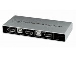 2 Port DisplayPort KVM Switch Dual DP Monitor 4K60hz with Audio USB  DP 1.2 USB Keyboard Mouse KVM Hub for PC DELL HP Laptop