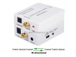 5.1CH Optical SPDIF Toslink Coaxial Bi Directional Swtich Digital Audio Converter LPCM DTS DOLBY AC3 For PS3 Xbox Bluray DVD