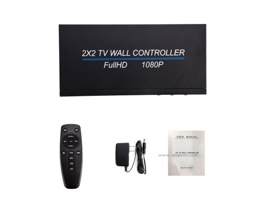 2x2 HDMI Video LED LCD TV Wall Controller 1080P@60HZ HD Monitor Display 8 Display Modes 2x2 1x2 1x3 1x4 2x1 3x1 4x1 Matrix