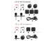 2.4G Wireless karaoke Microphone extender 70m with Lavalier Lapel Mics TRS for Vlog phone DSLR camera recording